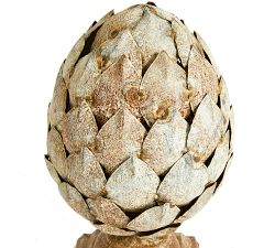 Galvanized Metal Artichoke Finial