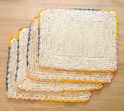 Sallie Ruffle Edge Rectangle Placemat - Set of 4