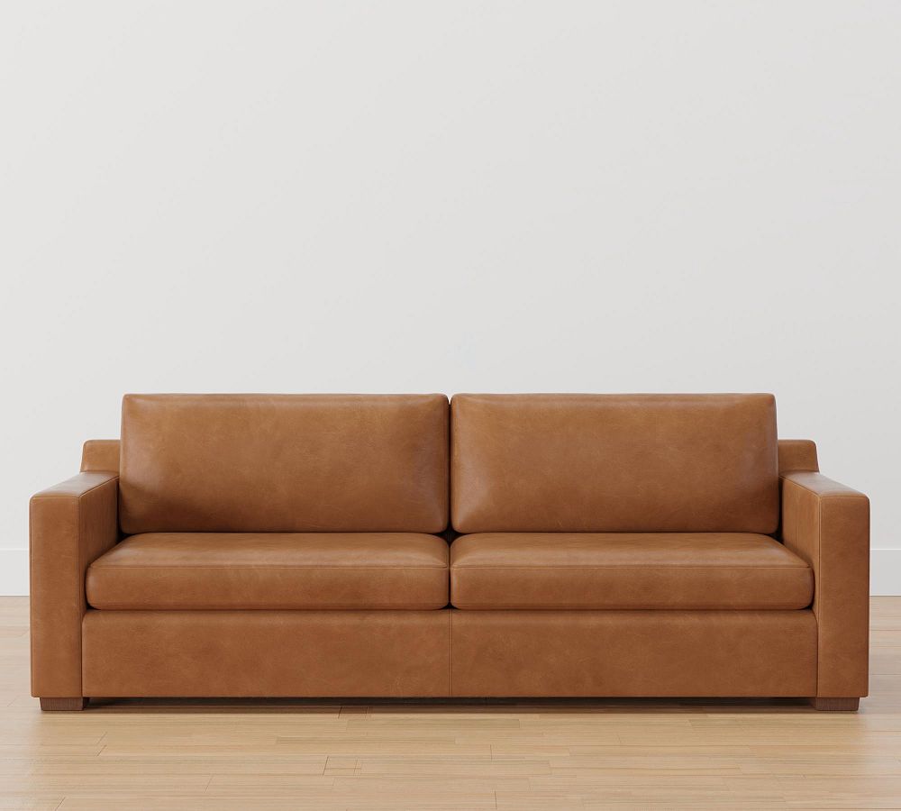 Open Box: Shasta Square Arm Leather Sofa
