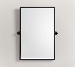 Open Box: Kensington Rectangular Pivot Mirror, 27.5"W x 36" H - Matte Black