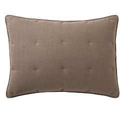 Open Box: Belgian Flax Linen Comforter Sham, Standard - Set of 2 - Cafe Noir