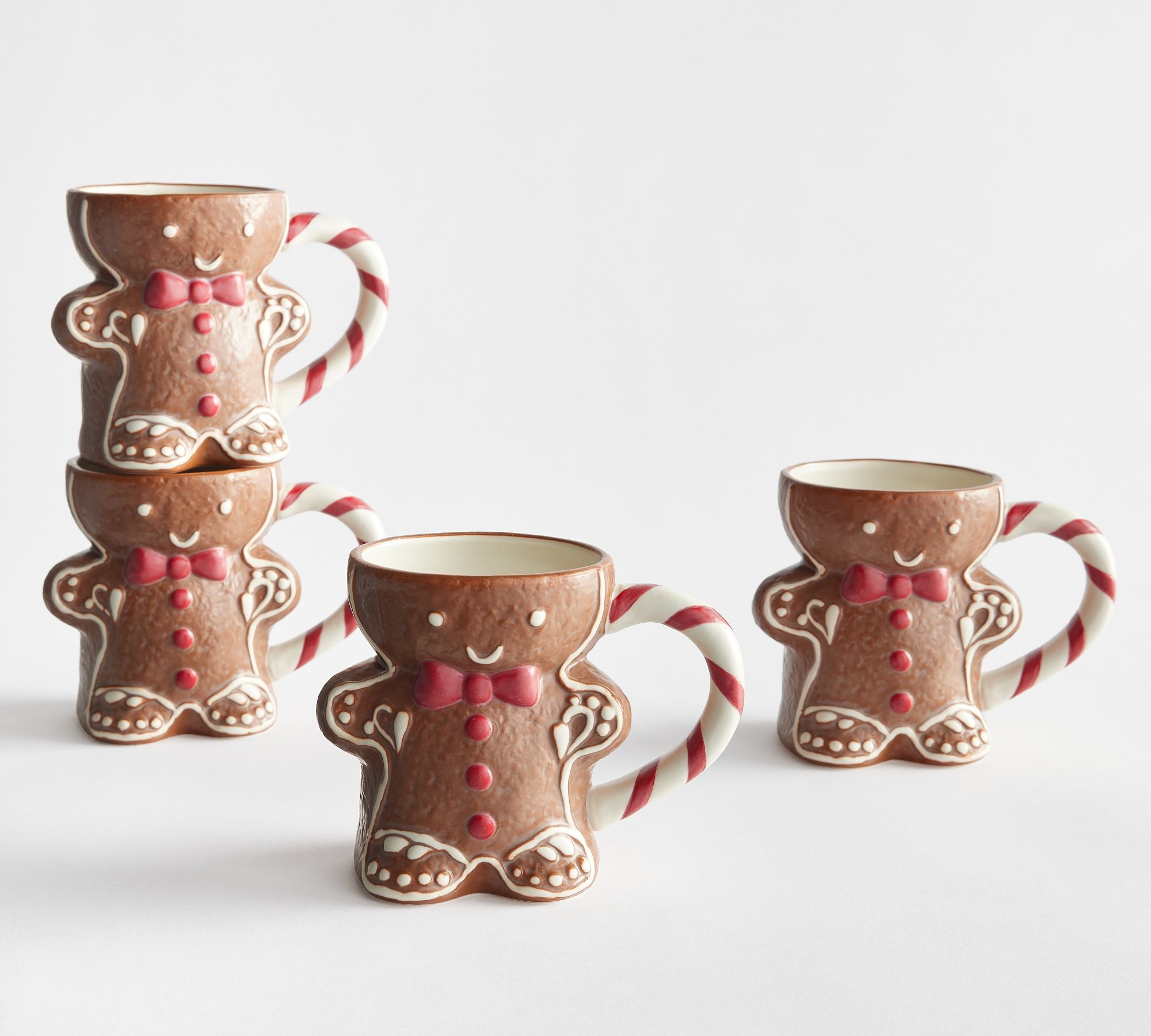 Mr. Spice Ceramic Mugs - Set of 4 - Set of 4 - Brown