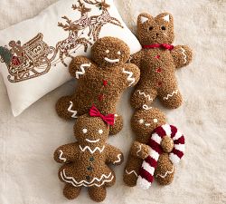 Gingerbread Sleighride Lumbar Pillow