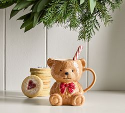 Teddy Bear Figural Mugs - Set of 4