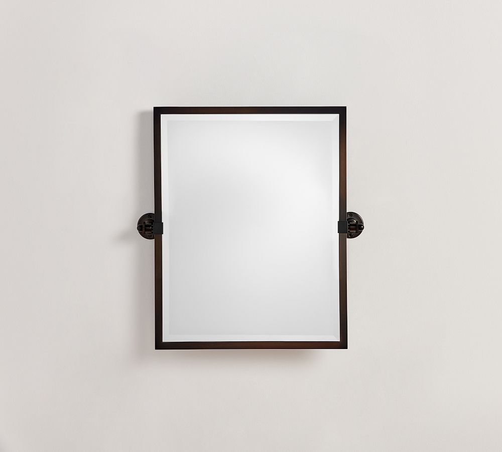 Open Box: Kensington Rectangular Pivot Mirror, 23 x 24&quot; - Antique Bronze
