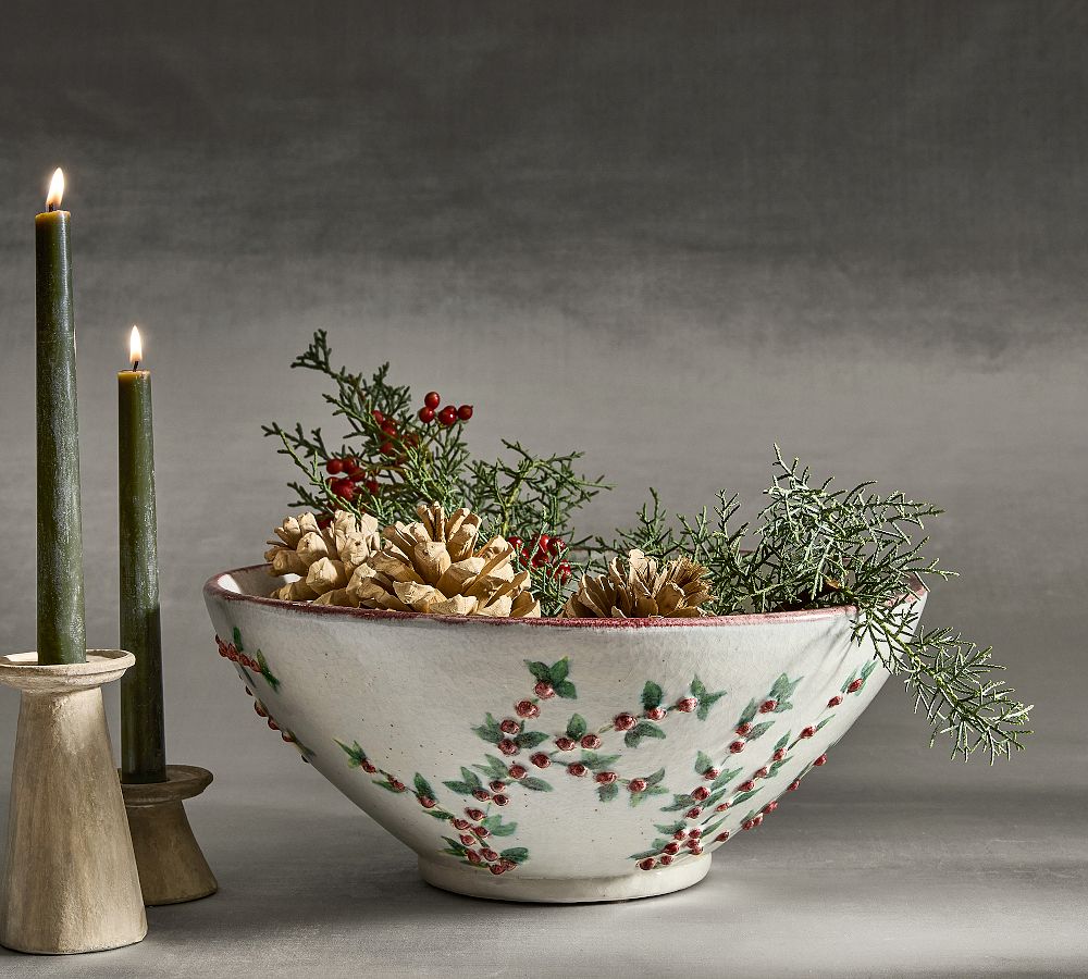 Ceramic Winter Berry Bowl
