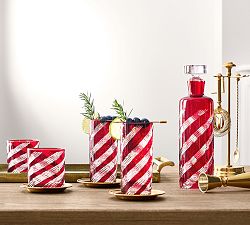 Etched Swirl Cocktail Glasses - Set of 4