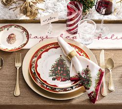 Happy Holidays Edge Cotton Table Runner