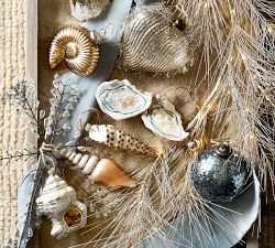 Blue Mixed Ball Ornaments - Set of 4