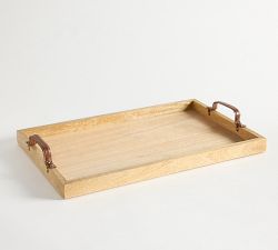 Wood And Leather Tray