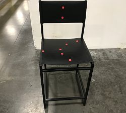 Open Box: Hardy Leather Counter Stool (24&quot;) - Bronze/Black Leather