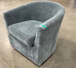 Open Box: Hyde Swivel Chair, Performance Casual Chenille Slate