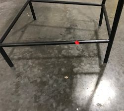 Open Box: Maison Leather Counter Stool (24"H) - Caramel Statesville, Antique Bronze Finish