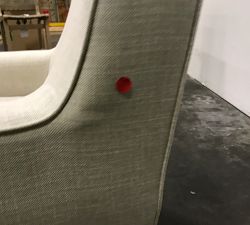 Open Box: Ayden Barrel Arm Leather Swivel Chair