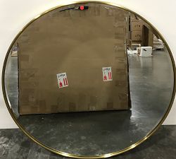 Open Box: Vintage Round Mirror (42") - Brass