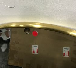 Open Box: Vintage Round Mirror (42") - Brass