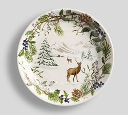 Winter Stag Stoneware Salad Plates - Set of 4