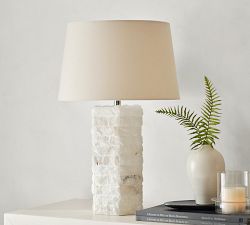 Barrett Chiseled Alabaster Table Lamp (25&quot;)