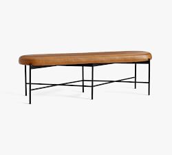 Maison Leather Backless Bench