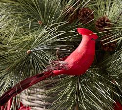 Red Cardinal Tree Clip Ornament - Set of 5