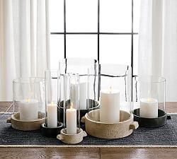 Artisan Handcrafted Ceramic Hurricane Candle Holder