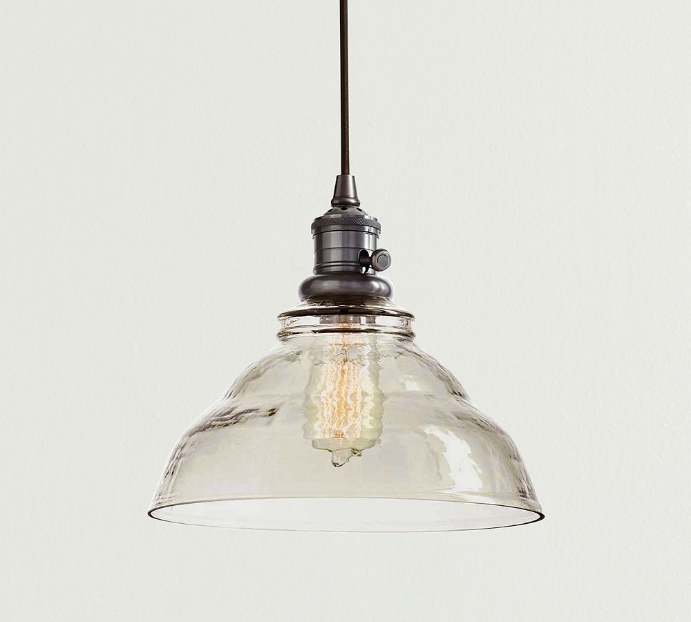 Vintage Glass Cord Pendant (9&quot;-11&quot;)