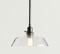 Farmhouse Glass Pole Pendant (13")