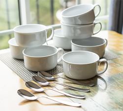 BIA White Porcelain Soup Bowls - Set of 4