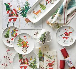 Jolly Santa Assorted Cork Coasters - Set of 4