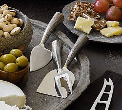 Rustic Stainless Handcrafted Steel Cheese Knives - Set of 3