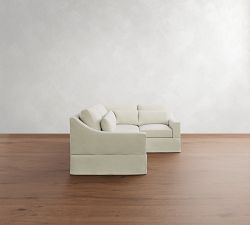 York Slope Arm Deep Seat Slipcovered 3-Piece Sectional (98&quot;)