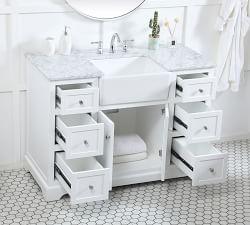Annelie 48&quot; Marble Top Single Sink Vanity