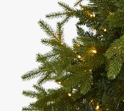 Lit Belgium Fir Artificial Christmas Tree