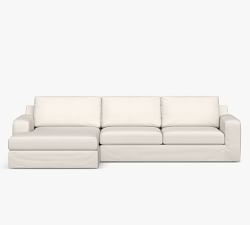 Big Sur Slipcovered 2-Piece Double Chaise Outdoor Sectional (125")