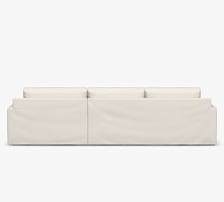 Big Sur Slipcovered 2-Piece Double Chaise Outdoor Sectional (125")