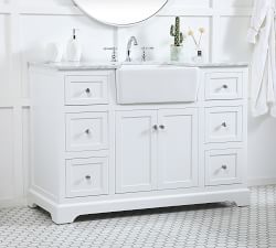Annelie 48&quot; Marble Top Single Sink Vanity