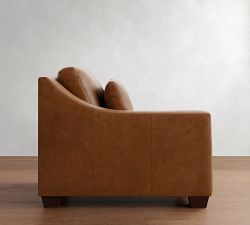 Build Your Own York Slope Arm Deep Seat Leather Sectional