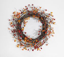 Faux Bittersweet Wreath &amp; Garlands