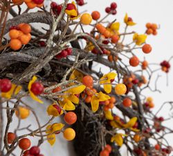 Faux Bittersweet Wreath &amp; Garlands