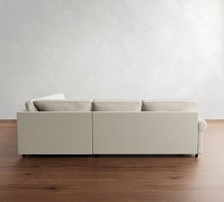 PB Comfort Roll Arm 3-Piece L-Shaped Wedge Sleeper Sectional (121")