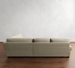 Turner Roll Arm 3-Piece L-Shaped Wedge Sectional (113&quot;&ndash;117&quot;)