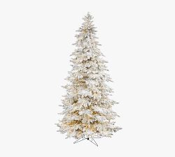 Lit Flocked Grand Northern Rocky Fir Artificial Christmas Tree