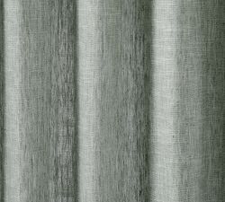 Custom Emery Linen Curtain - Mineral Blue