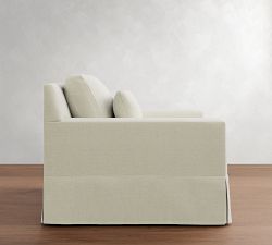 York Square Arm Deep Seat Slipcovered Chair and a Half