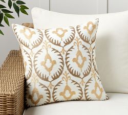 Hanu Embroidered Outdoor Pillow