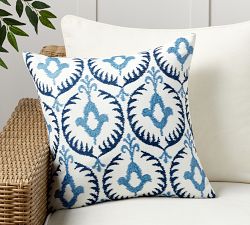 Hanu Embroidered Outdoor Pillow
