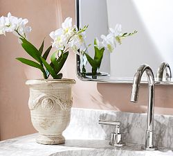 Faux Potted Mini Orchid