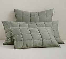 TENCEL&#8482; Box Stitch Quilted Sham