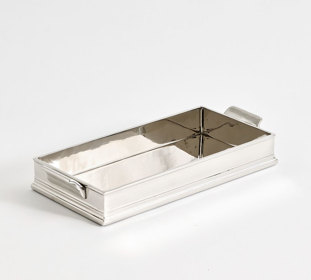 Silver hand towel tray-Pottery Barn