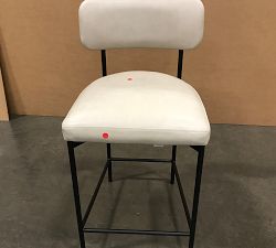 Open Box: Maison Leather Counter Stool (24") - Pepple Statesville, Antique Bronze Finish